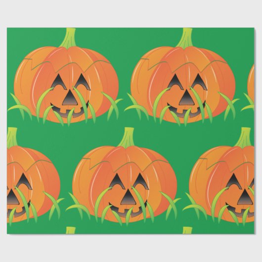 Schattigee Halloween pompoen Jack-O-Lantern Cadeaupapier (Vlak)