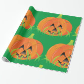 Schattigee Halloween pompoen Jack-O-Lantern Cadeaupapier (Uitgerold)