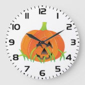 Schattigee Halloween pompoen Jack-O-Lantern Grote Klok (Voorkant)