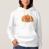 Schattigee Halloween pompoen Jack-O-Lantern Hoodie (Voorkant)
