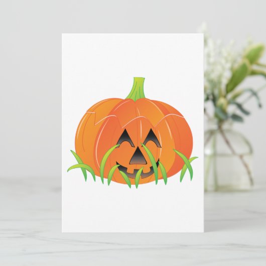 Schattigee Halloween pompoen Jack-O-Lantern Kaart (Staand voorkant)