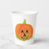 Schattigee Halloween pompoen Jack-O-Lantern Papieren Bekers (Voorkant)