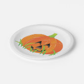 Schattigee Halloween pompoen Jack-O-Lantern Papieren Bordje (Gekanteld)