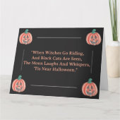 Schattigee Halloween pompoen Jack-O-Lantern Quote Kaart (Voorkant)