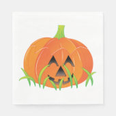 Schattigee Halloween pompoen Jack-O-Lantern Servet (Voorkant)