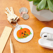 Schattigee Halloween pompoen Jack-O-Lantern Sleutelhanger