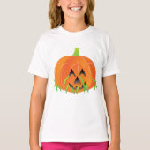 Schattigee Halloween pompoen Jack-O-Lantern T-shirt (Voorkant)
