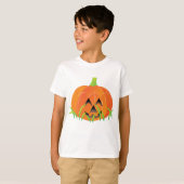 Schattigee Halloween pompoen Jack-O-Lantern T-shirt (Voorkant volledig)