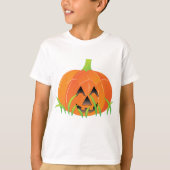 Schattigee Halloween pompoen Jack-O-Lantern T-shirt (Voorkant)