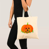 Schattigee Halloween pompoen Jack-O-Lantern Tote Bag