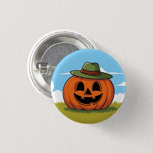 Schattigee Halloween pompoen Jack O'Lantern Ronde Button 3,2 Cm (Voorkant /achterkant)