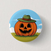 Schattigee Halloween pompoen Jack O'Lantern Ronde Button 3,2 Cm (Voorkant)