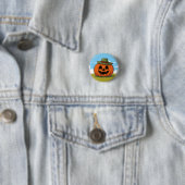 Schattigee Halloween pompoen Jack O'Lantern Ronde Button 3,2 Cm (In situ)