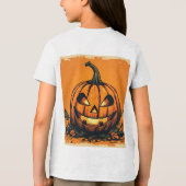 Schattigee Halloween pompoen Kinderen T-shirt (Achterkant)