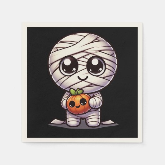 Schattigee Halloween pompoen / mummie Servet (Voorkant)