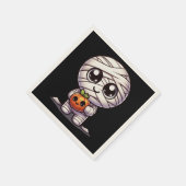 Schattigee Halloween pompoen / mummie Servet (Hoek)