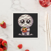 Schattigee Halloween pompoen / mummie Servet (Insitu)