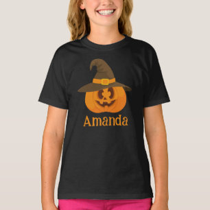 Schattigee Halloween Pompoen Sinaasappel Jack O La T-shirt
