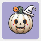 Schattigee Halloween pompoen Sticker - Kawaii Styl (Voorkant)