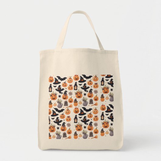 Schattigee Halloween pompoen Tas – Spooky Herfst V (Voorkant)