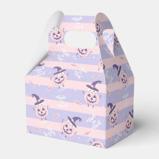 Schattigee Halloween pompoenen en heks Petten Patr Bedankdoosjes