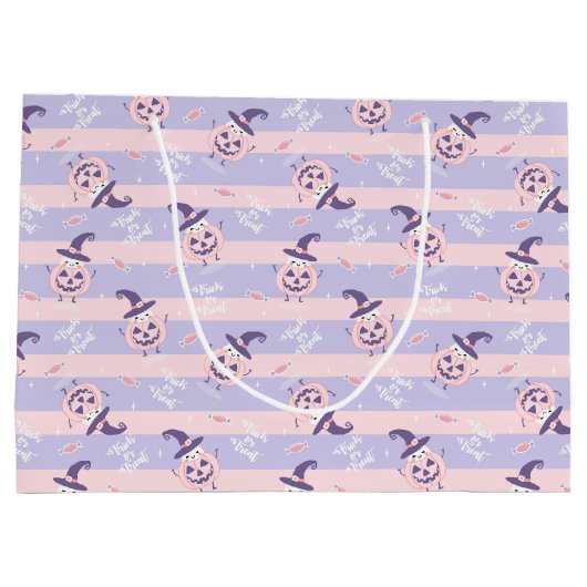 Schattigee Halloween pompoenen en heks Petten Patr Groot Cadeauzakje (Achterkant)