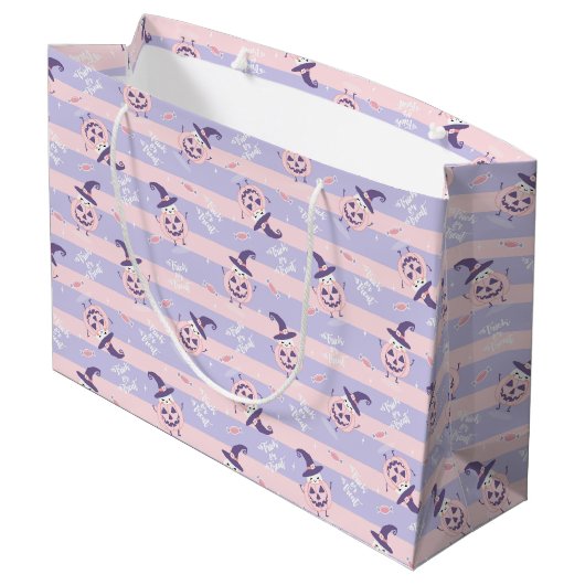 Schattigee Halloween pompoenen en heks Petten Patr Groot Cadeauzakje (Achterkant Gekanteld)