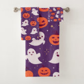 Schattigee Halloween pompoenen en spoken Bad Handdoek (Insitu)