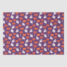 Schattigee Halloween pompoenen en spoken Tissuepapier