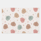 Schattigee Halloween pompoenen petten en botten Ka Inpakpapier Vel (Voorkant)