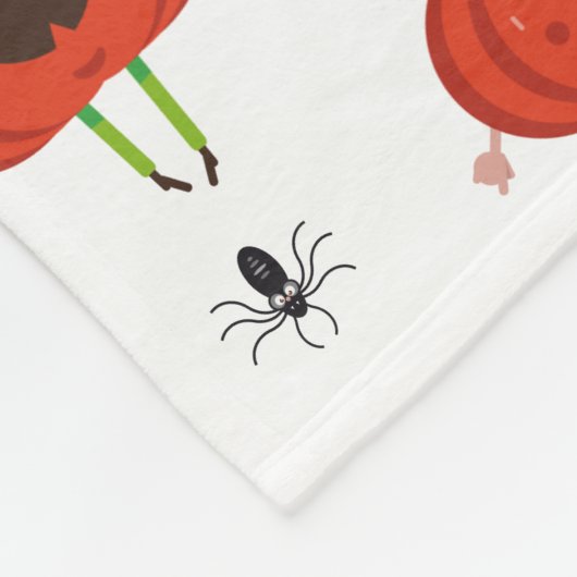 Schattigee Halloween pompoenen, spin & vleermuispa Fleece Deken (Hoek)