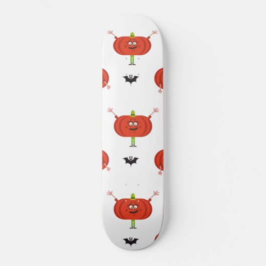 Schattigee Halloween pompoenen, spin & vleermuispa Persoonlijk Skateboard (Voorkant)