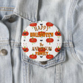 Schattigee Halloween pompoenen, spin & vleermuispa Ronde Button 4,0 Cm (In situ)