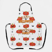 Schattigee Halloween pompoenen, spin & vleermuispa Schort (Voorkant)