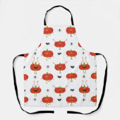 Schattigee Halloween pompoenen, spin & vleermuispa Schort (Voorkant)
