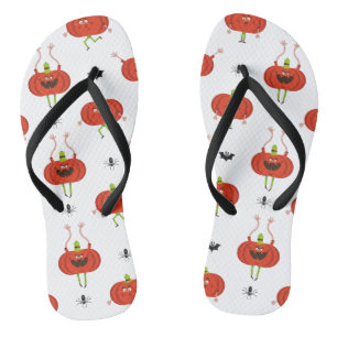 Schattigee Halloween pompoenen, spin & vleermuispa Teenslippers