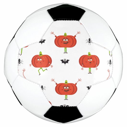 Schattigee Halloween pompoenen, spin & vleermuispa Voetbal (Voorkant)