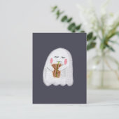 Schattigee Halloween Post Kaart - Halloween Girly  (Staand voorkant)