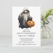Schattigee Halloween Pumpkin Boo Party Kaart (Staand voorkant)
