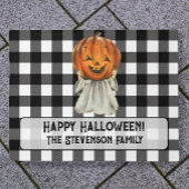 Schattigee Halloween Pumpkin Ghost aangepaste fami Deurmat