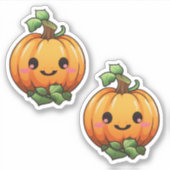 Schattigee Halloween Pumpkin Herfst Herfst Sticker (Voorkant)