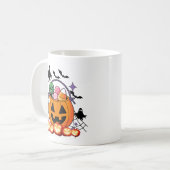 Schattigee Halloween Pumpkin Snoep Art Koffiemok (Voorkant links)