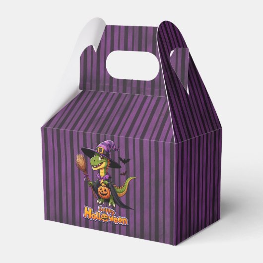 Schattigee Halloween Raptor / Dinosaur Witch Bedankdoosjes (Voorkant Zijde)