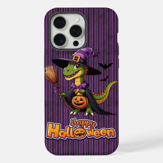 Schattigee Halloween Raptor / Dinosaur Witch iPhone Hoesje (Achterkant)