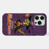 Schattigee Halloween Raptor / Dinosaur Witch iPhone Hoesje (Achterkant horizontaal)