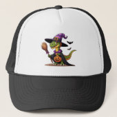 Schattigee Halloween Raptor / Dinosaur Witch Trucker Pet (Voorkant)