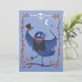 Schattigee Halloween Raven Crow DIY Blank Kaart (Staand voorkant)