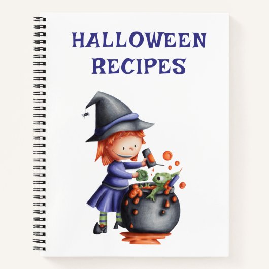 Schattigee Halloween recepten kookboek Notitieboek (Voorkant)