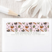 Schattigee Halloween Retour Adreslabels Etiket (Insitu)