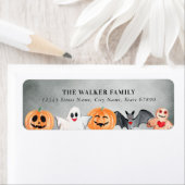 Schattigee Halloween Retour Adreslabels Etiket (Insitu)